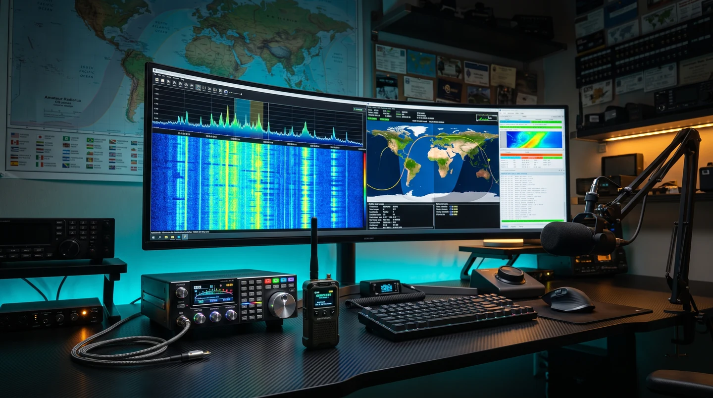Modern Amateur Radio Trends - Software Defined Radio, Real-Time Waterfall Spectrum, and Meshtastic Mesh Networks
